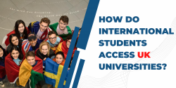 How do international students access UK universities